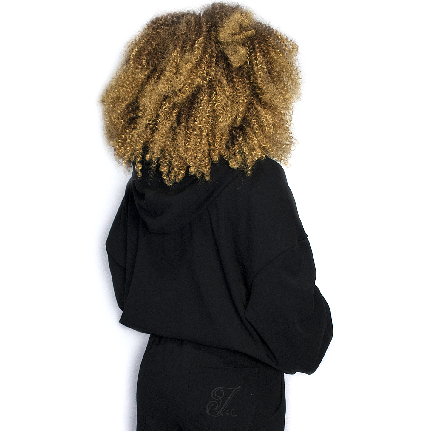 Women boxy black zipper imperio V1