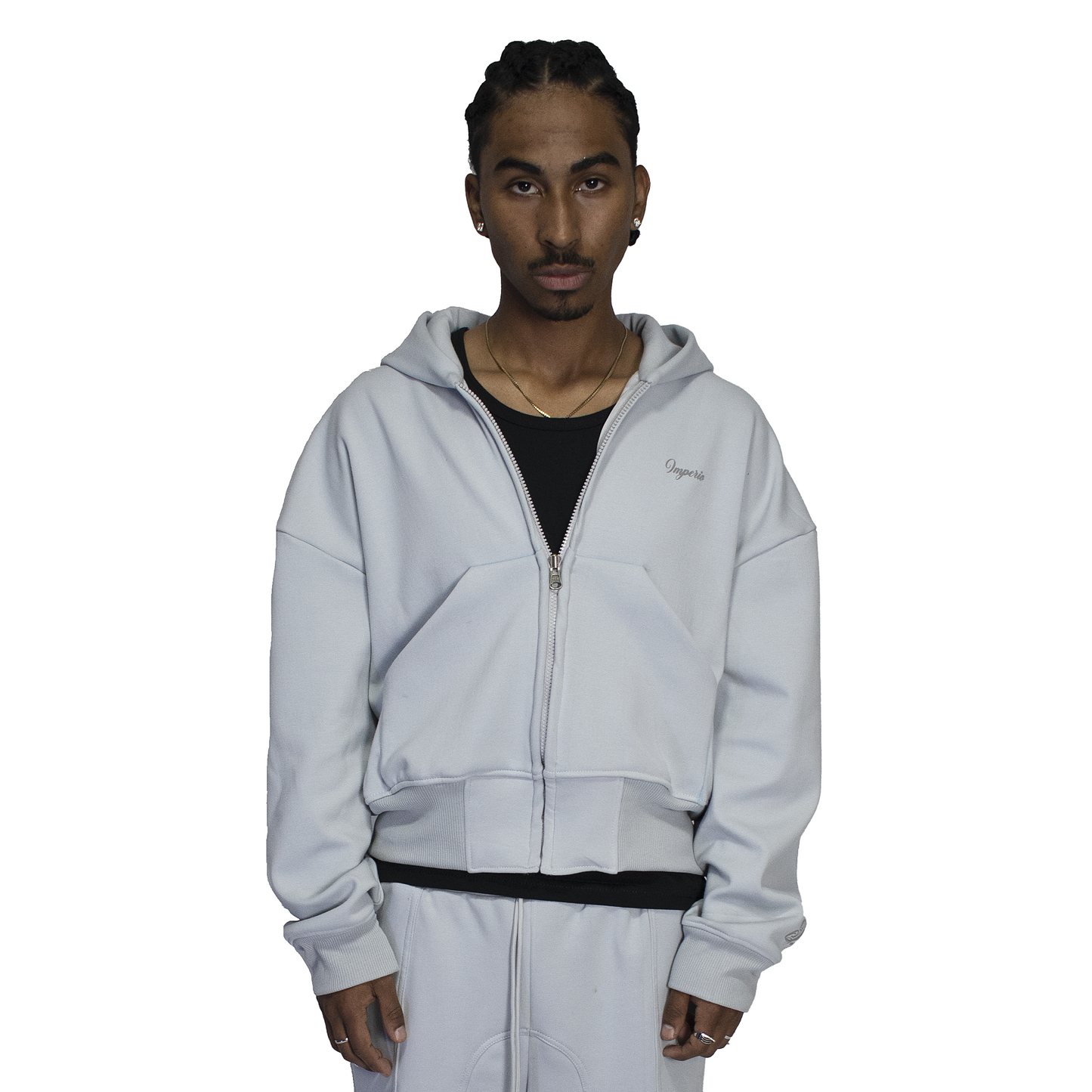 Men's boxy black zipper imperio V1
