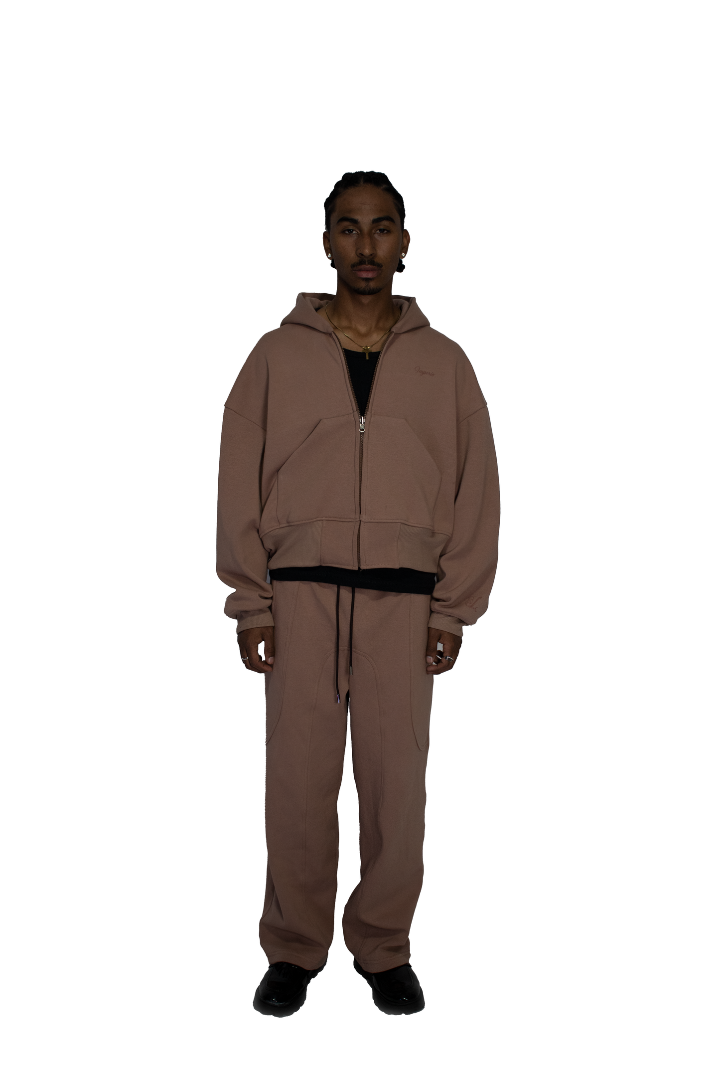 Men's boxy black zipper imperio V1
