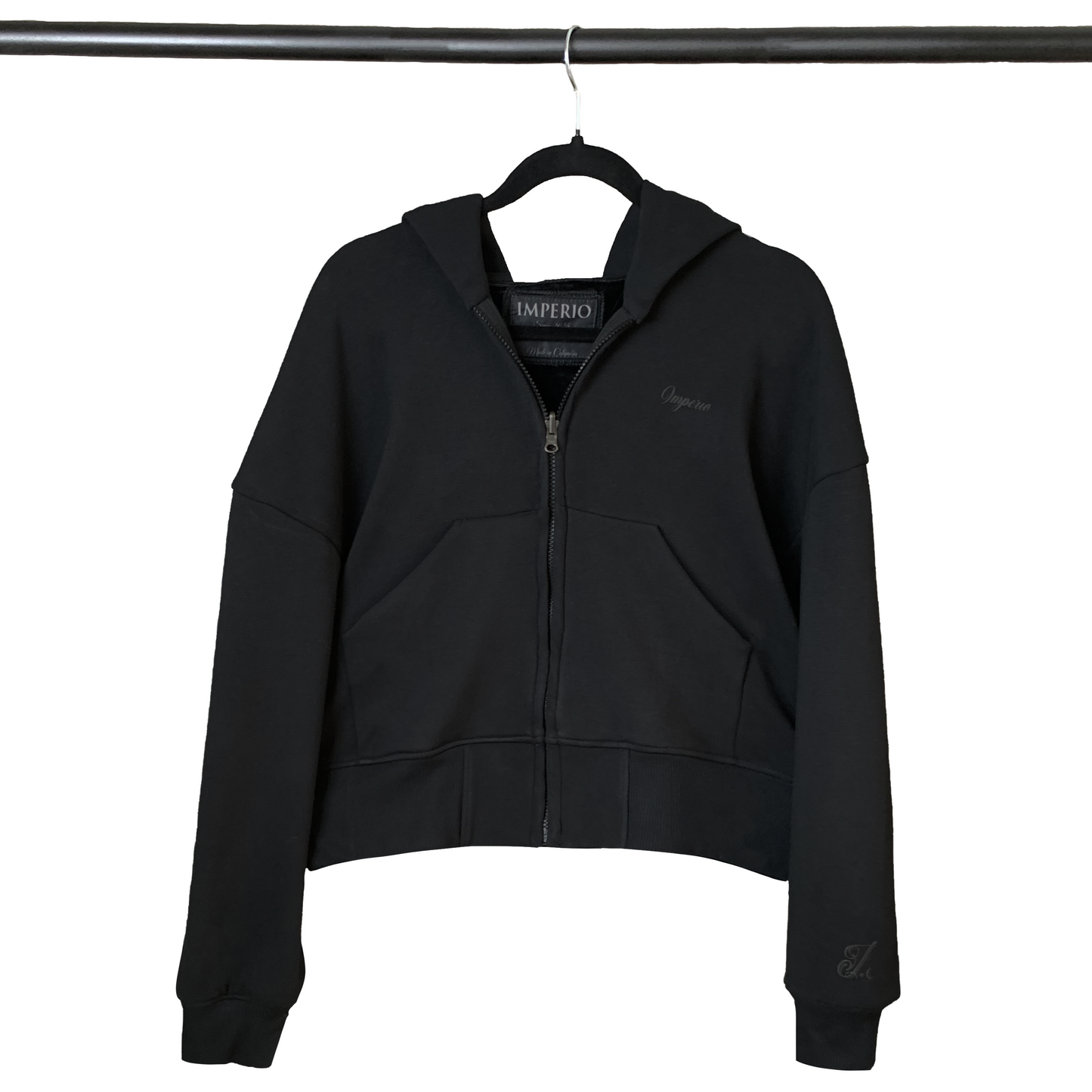 Men's boxy black zipper imperio V1