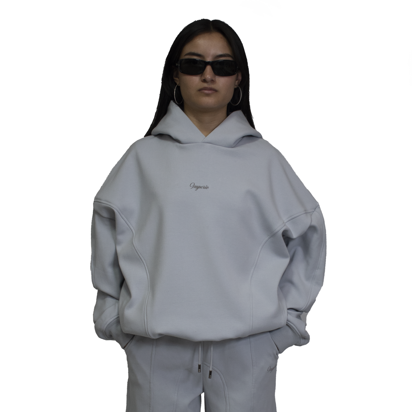 Women grey hoodie imperio V1