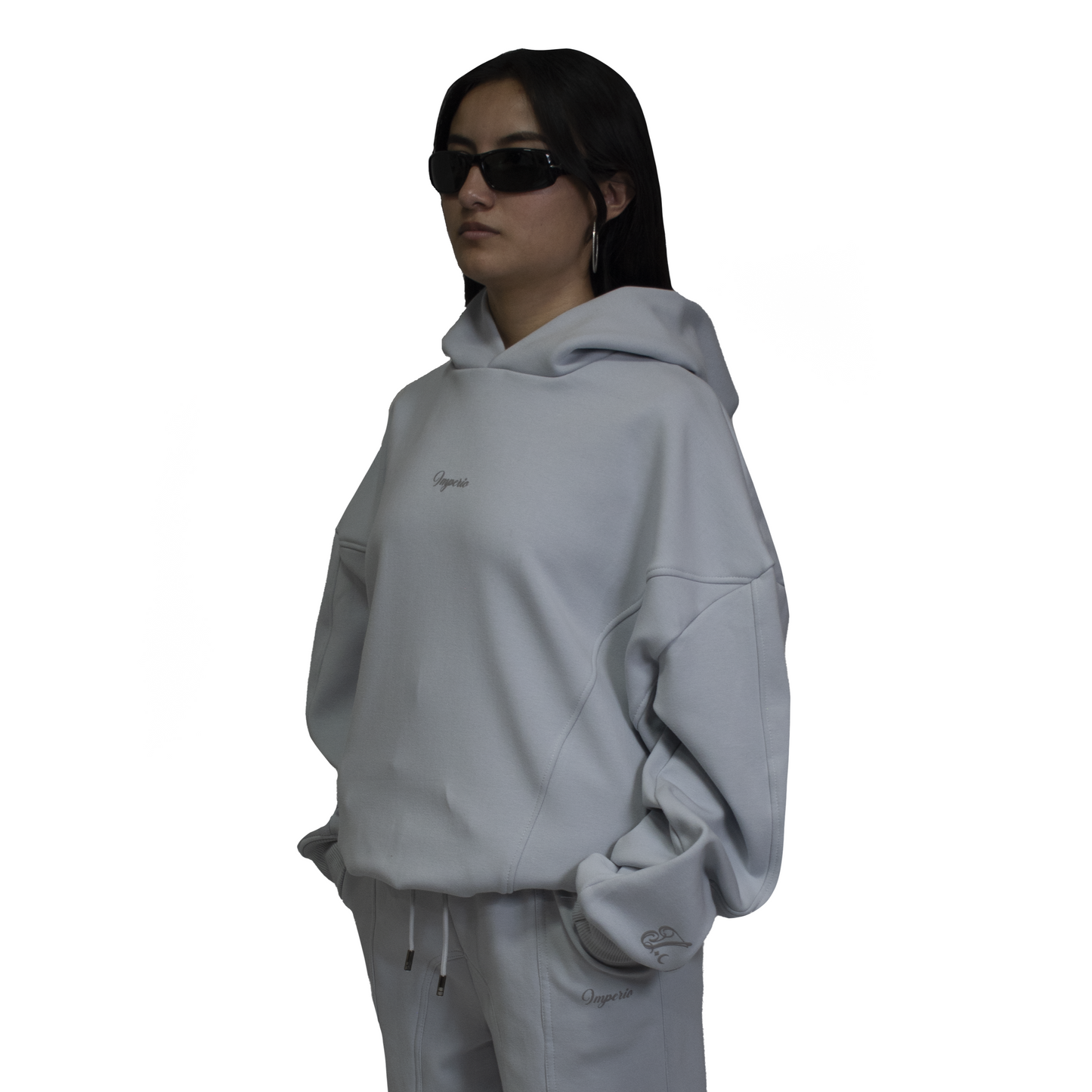 Women grey hoodie imperio V1