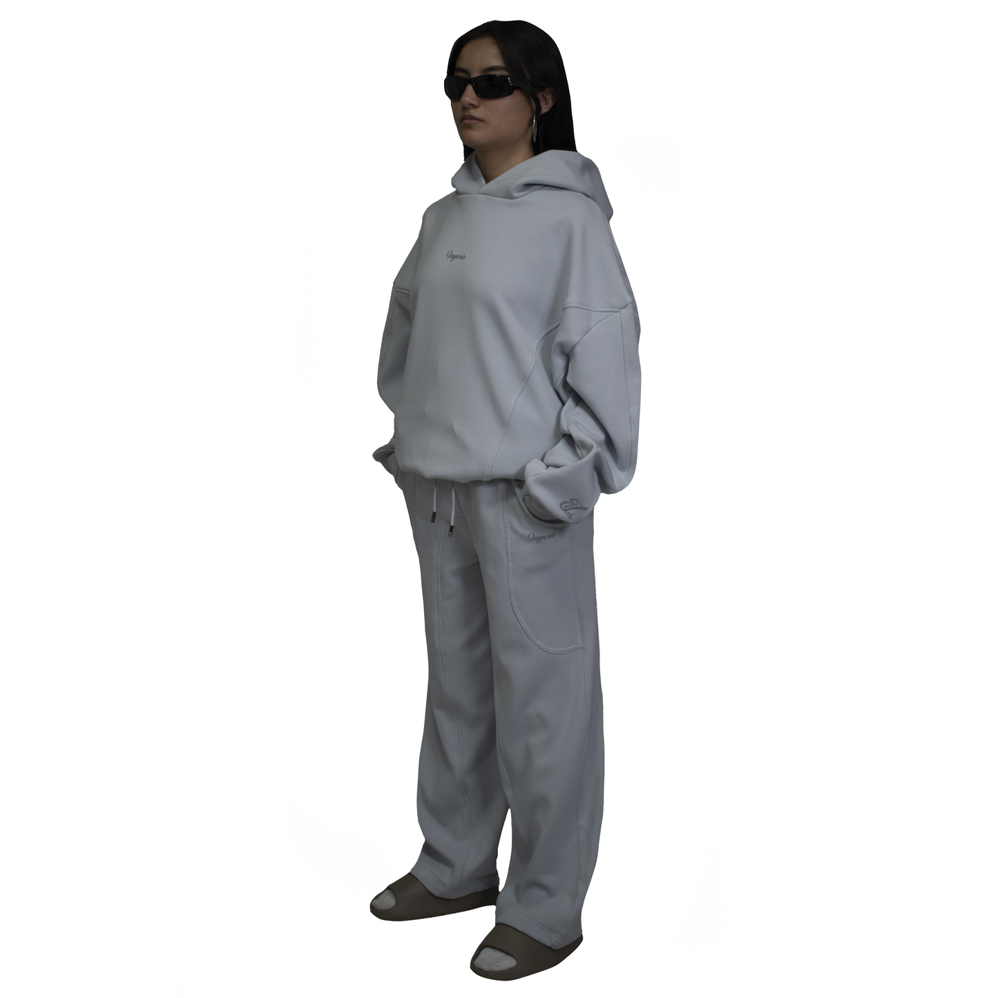 Women grey hoodie imperio V1