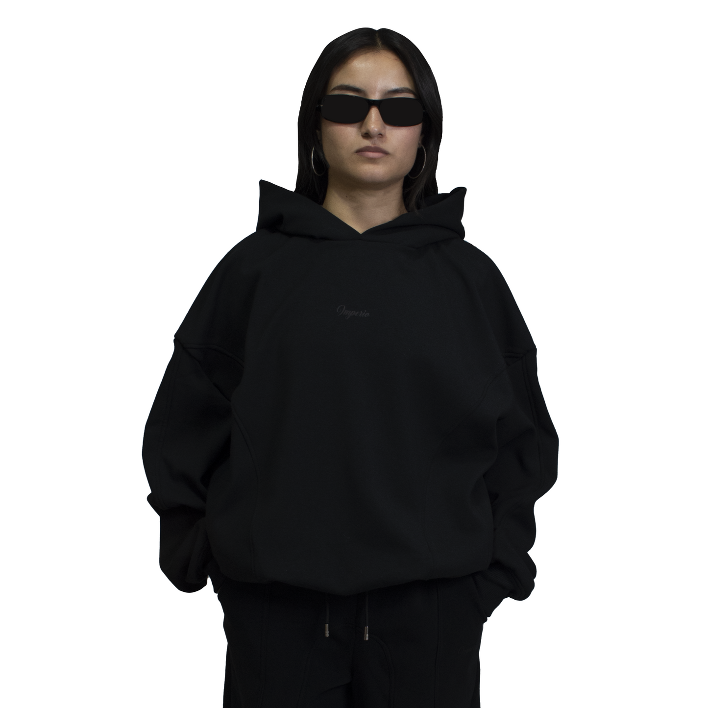 Women black hoodie imperio V1