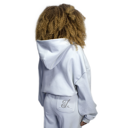 Women boxy grey zipper imperio V1