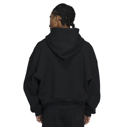 Men's boxy black zipper imperio V1