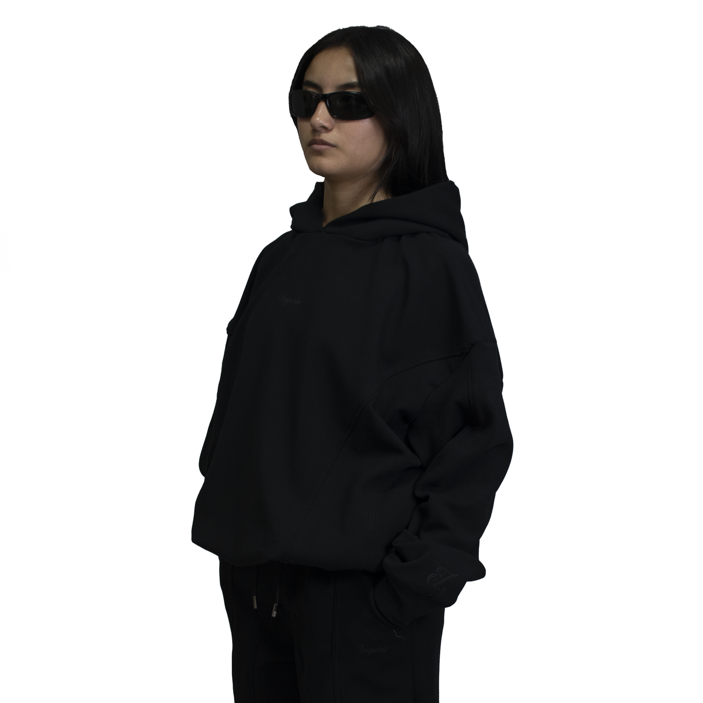 Women black hoodie imperio V1