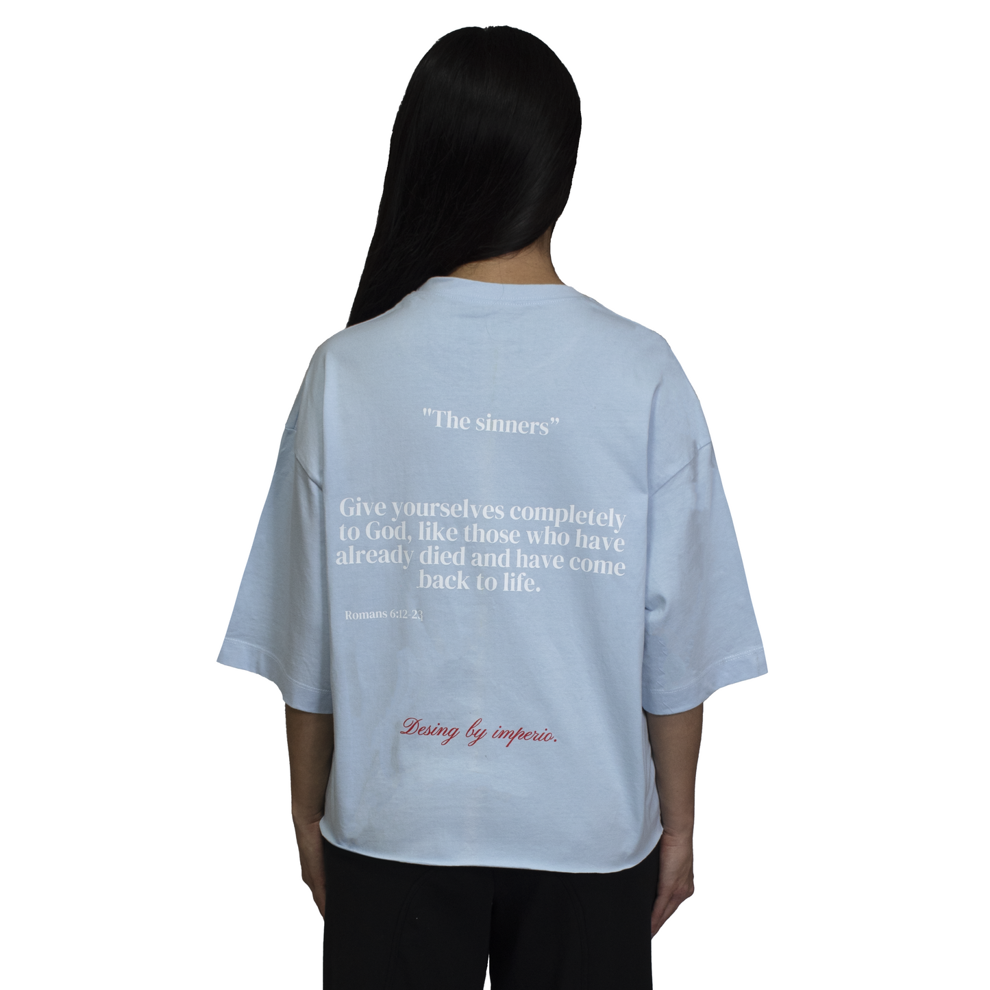 Women Romans 6:12:23 blue T-Shirt
